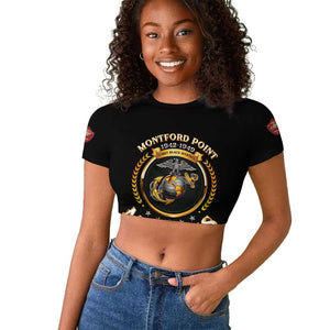 Montford Point Marines Legacy Raglan Cropped T shirt Honoring The Legend