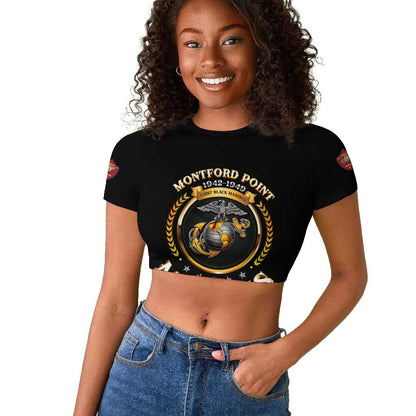Montford Point Marines Legacy Raglan Cropped T shirt Honoring The Legend