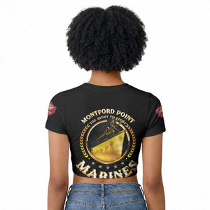 Montford Point Marines Legacy Raglan Cropped T shirt Honoring The Legend