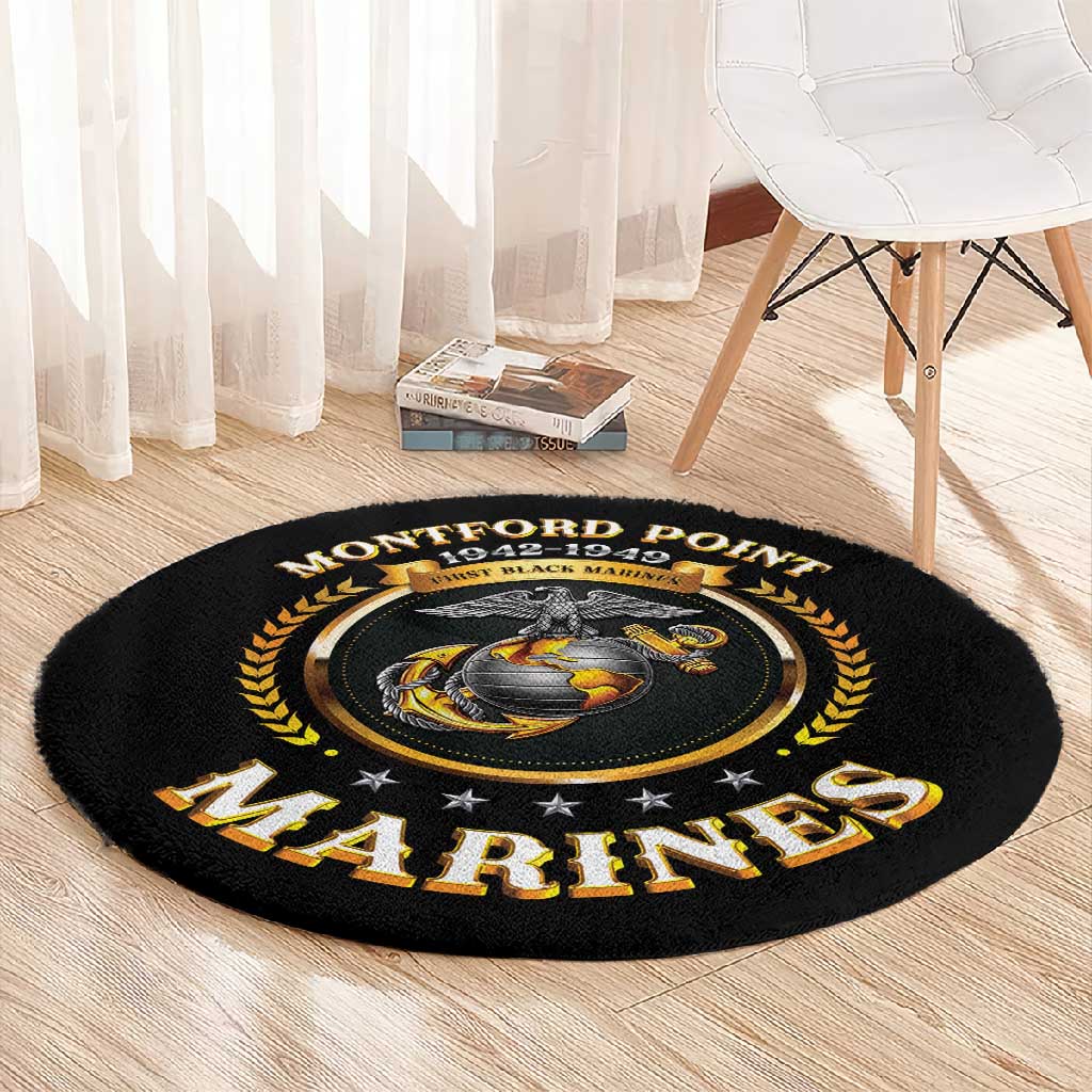 Montford Point Marines Legacy Round Carpet Honoring The Legend