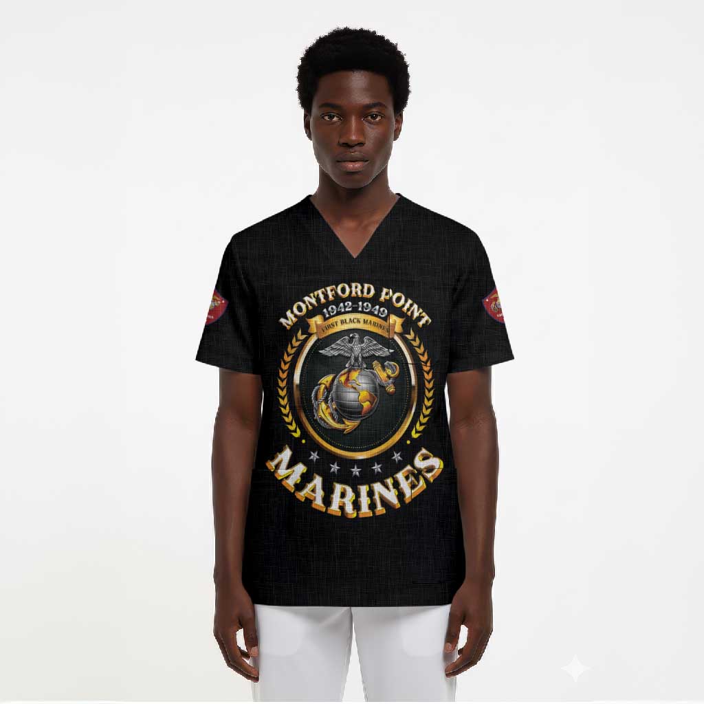 Montford Point Marines Legacy Scrub Top Honoring The Legend