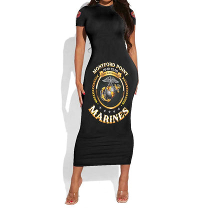 Montford Point Marines Legacy Short Sleeve Bodycon Dress Honoring The Legend