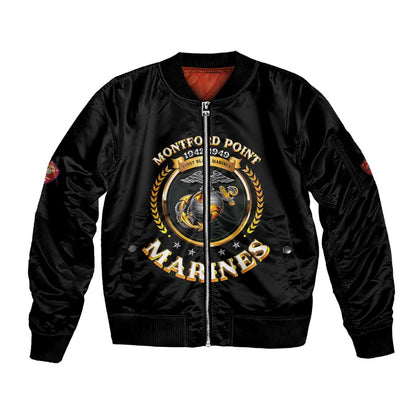 Montford Point Marines Legacy Sleeve Zip Bomber Jacket Honoring The Legend