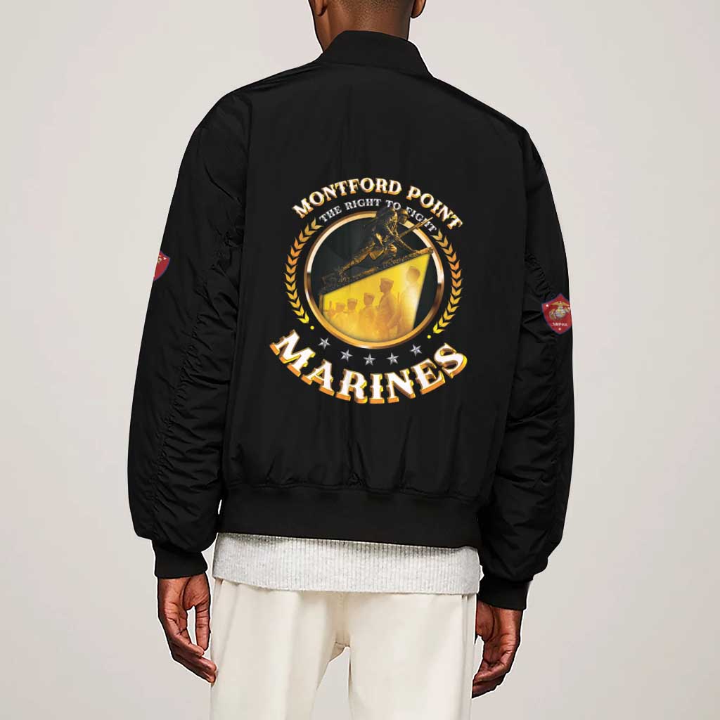Montford Point Marines Legacy Sleeve Zip Bomber Jacket Honoring The Legend