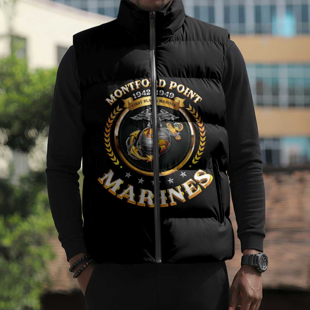 Montford Point Marines Legacy Sleeveless Puffer Jacket Honoring The Legend