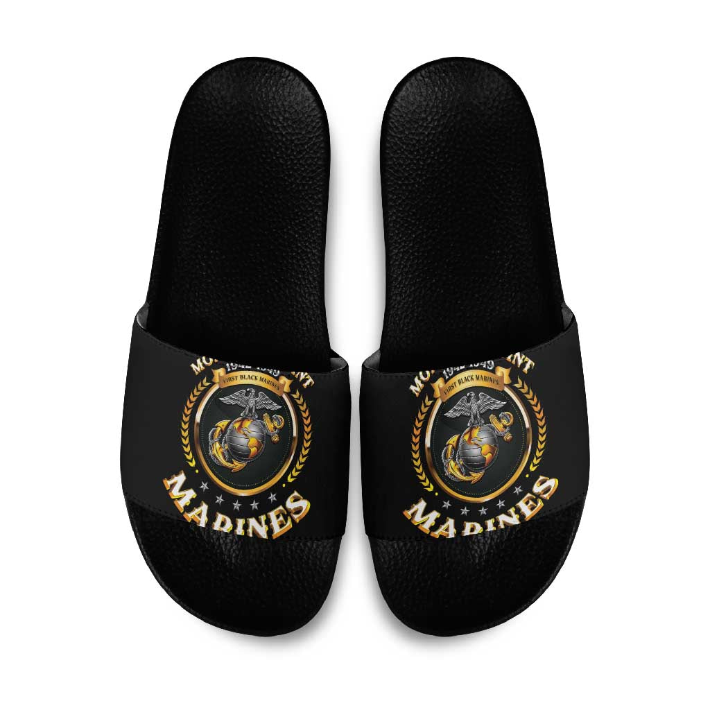 Montford Point Marines Legacy Slide Sandals Honoring The Legend