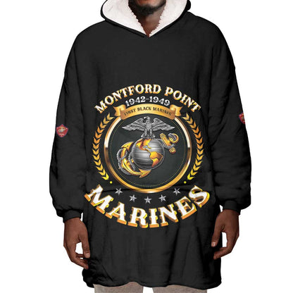 Montford Point Marines Legacy Wearable Blanket Hoodie Honoring The Legend