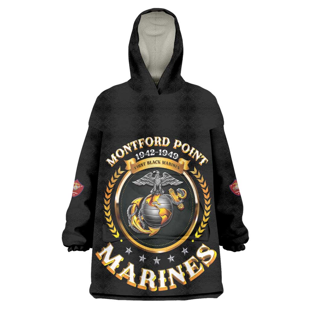 Montford Point Marines Legacy Wearable Blanket Hoodie Honoring The Legend