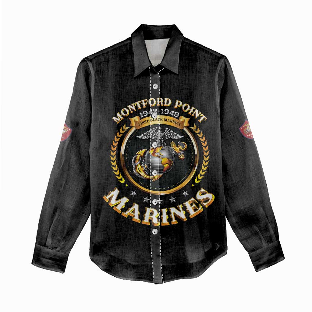Montford Point Marines Legacy Women Casual Shirt Honoring The Legend
