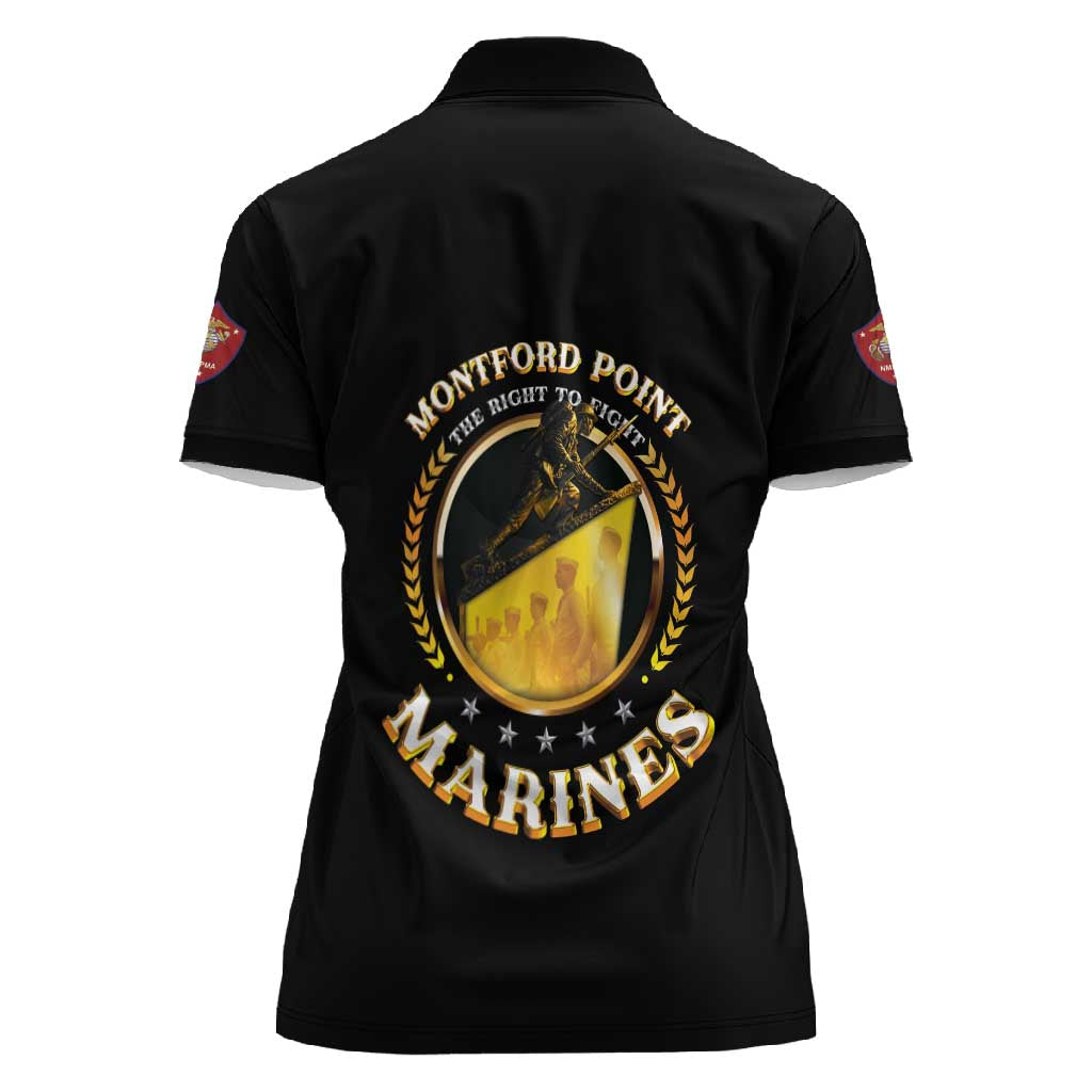 Montford Point Marines Legacy Women Polo Shirt Honoring The Legend