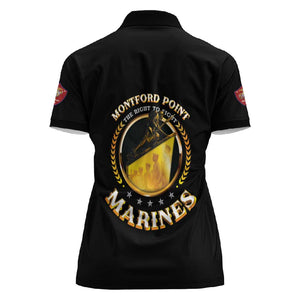 Montford Point Marines Legacy Women Polo Shirt Honoring The Legend