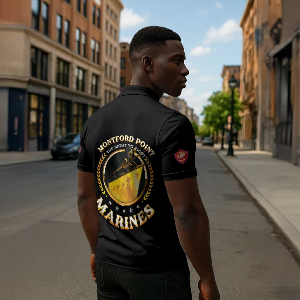 Montford Point Marines Legacy Zipper Polo Shirt Honoring The Legend