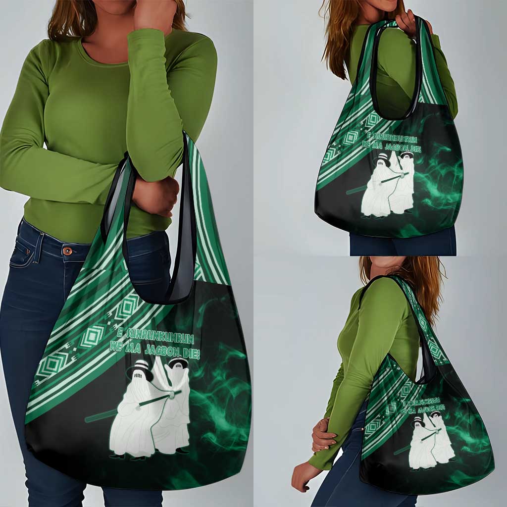 Nigeria Yoruba Festival Grocery Bag Eko Spirit Eyo Masquerade