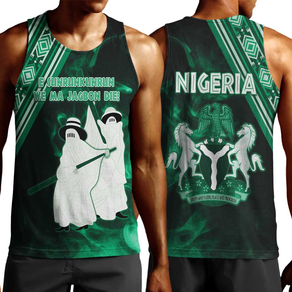 Nigeria Yoruba Festival Men Tank Top Eko Spirit Eyo Masquerade