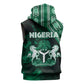 Nigeria Yoruba Festival Sleeveless Zip Hoodie Eko Spirit Eyo Masquerade - African Pride