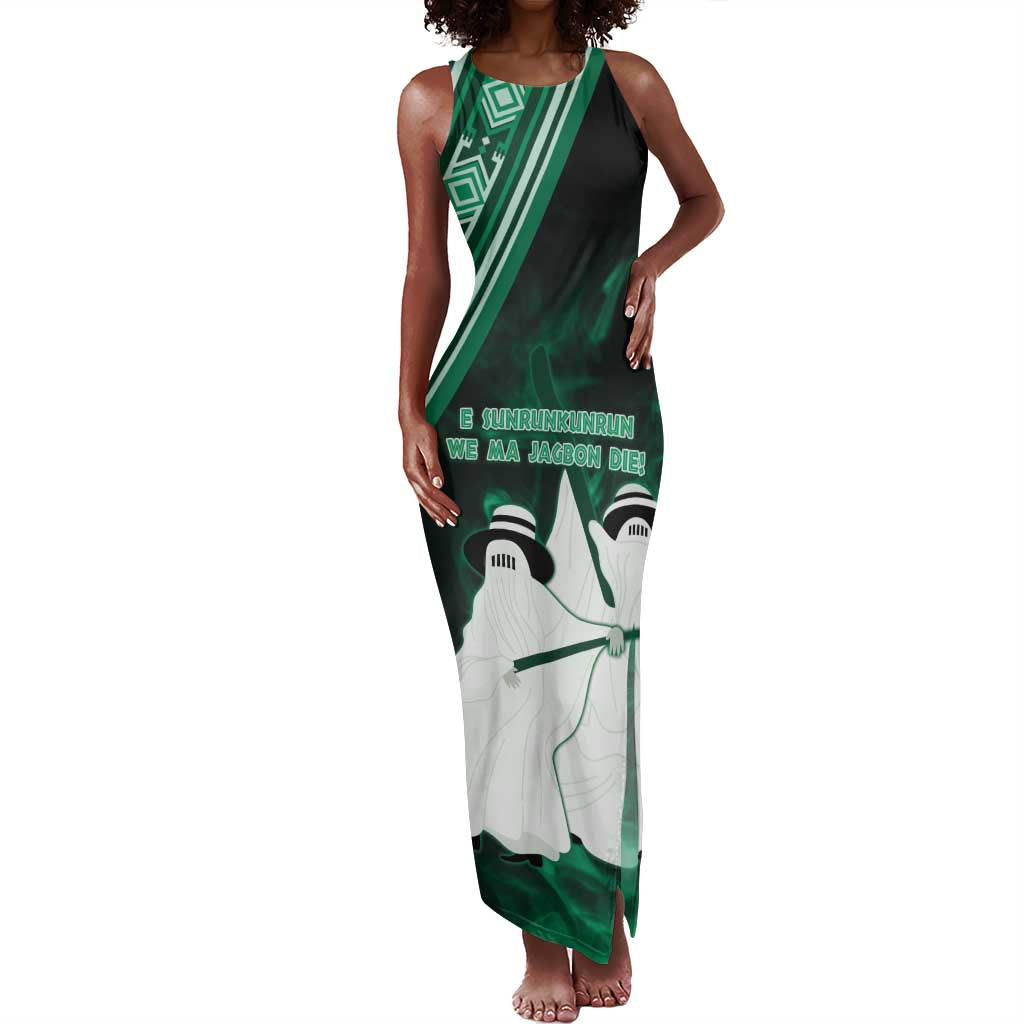Nigeria Yoruba Festival Tank Maxi Dress Eko Spirit Eyo Masquerade