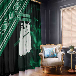 Nigeria Yoruba Festival Window Curtain Eko Spirit Eyo Masquerade