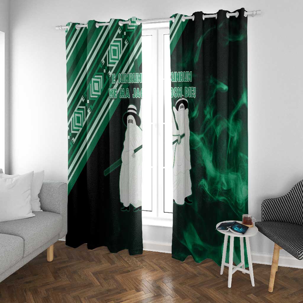 Nigeria Yoruba Festival Window Curtain Eko Spirit Eyo Masquerade