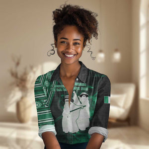 Nigeria Yoruba Festival Women Casual Shirt Eko Spirit Eyo Masquerade LT05