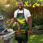 One Love Jamaica Apron Rastafarian Lion Reggae Grunge Style