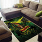 One Love Jamaica Area Rug Rastafarian Lion Reggae Grunge Style
