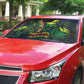One Love Jamaica Auto Sun Shade Rastafarian Lion Reggae Grunge Style