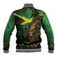 One Love Jamaica Baseball Jacket Rastafarian Lion Reggae Grunge Style