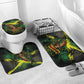 One Love Jamaica Bathroom Set Rastafarian Lion Reggae Grunge Style