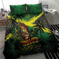 One Love Jamaica Bedding Set Rastafarian Lion Reggae Grunge Style