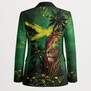One Love Jamaica Blazer Rastafarian Lion Reggae Grunge Style