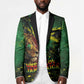 One Love Jamaica Blazer Rastafarian Lion Reggae Grunge Style