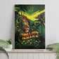 One Love Jamaica Canvas Wall Art Rastafarian Lion Reggae Grunge Style