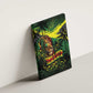 One Love Jamaica Canvas Wall Art Rastafarian Lion Reggae Grunge Style