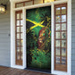One Love Jamaica Door Cover Rastafarian Lion Reggae Grunge Style