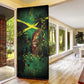 One Love Jamaica Door Cover Rastafarian Lion Reggae Grunge Style
