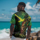 One Love Jamaica Hawaiian Shirt Rastafarian Lion Reggae Grunge Style