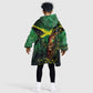 One Love Jamaica Kid Wearable Blanket Hoodie Rastafarian Lion Reggae Grunge Style