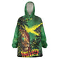 One Love Jamaica Kid Wearable Blanket Hoodie Rastafarian Lion Reggae Grunge Style