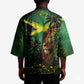 One Love Jamaica Kimono Rastafarian Lion Reggae Grunge Style