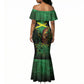 One Love Jamaica Mermaid Dress Rastafarian Lion Reggae Grunge Style