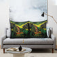 One Love Jamaica Pillow Cover Rastafarian Lion Reggae Grunge Style