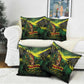 One Love Jamaica Pillow Cover Rastafarian Lion Reggae Grunge Style