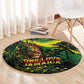 One Love Jamaica Round Carpet Rastafarian Lion Reggae Grunge Style