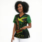 One Love Jamaica Scrub Top Rastafarian Lion Reggae Grunge Style