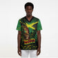 One Love Jamaica Scrub Top Rastafarian Lion Reggae Grunge Style