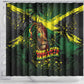 One Love Jamaica Shower Curtain Rastafarian Lion Reggae Grunge Style