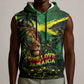 One Love Jamaica Sleeveless Hoodie Rastafarian Lion Reggae Grunge Style