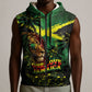 One Love Jamaica Sleeveless Zip Hoodie Rastafarian Lion Reggae Grunge Style