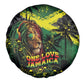 One Love Jamaica Spare Tire Cover Rastafarian Lion Reggae Grunge Style