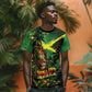 One Love Jamaica T shirt Rastafarian Lion Reggae Grunge Style